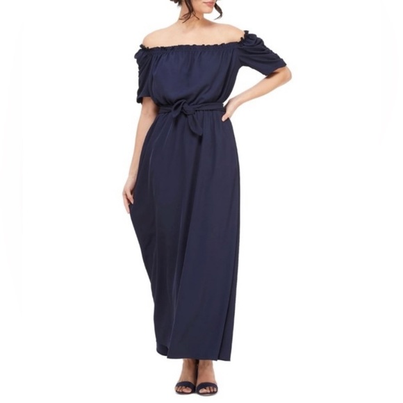Gal Meets Glam 💙 Navy 🖤 Sydney Casual Maxi Dress size 6 - Picture 6 of 6